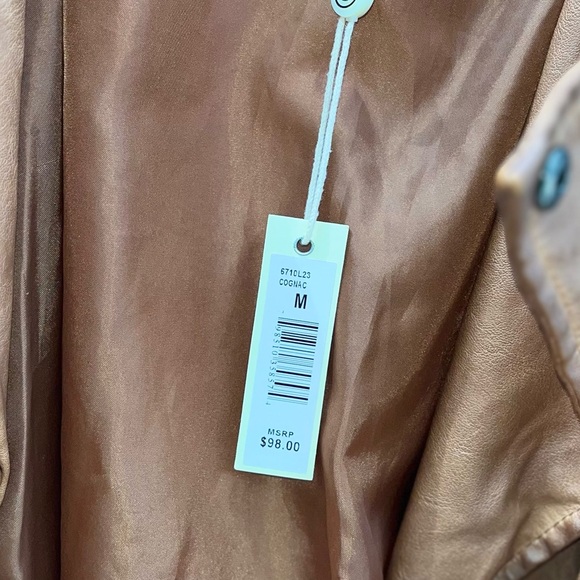 Max Studio Leather Biker Jacket-NEVER WORN - Picture 8 of 8